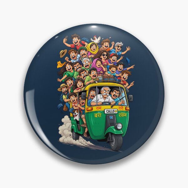 Item preview, Funny Indian Family Road Trip Auto Rickshaw Travel Design designed and sold by waikibi ⭐⭐⭐⭐⭐.