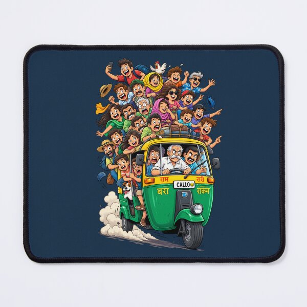 Item preview, Funny Indian Family Road Trip Auto Rickshaw Travel Design designed and sold by waikibi ⭐⭐⭐⭐⭐.