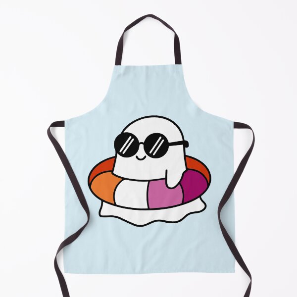 Item preview, Kawaii Ghost on a Swimming Tube – LGBTQ Halloween Summer Vibes designed and sold by Cannaxes Studio.