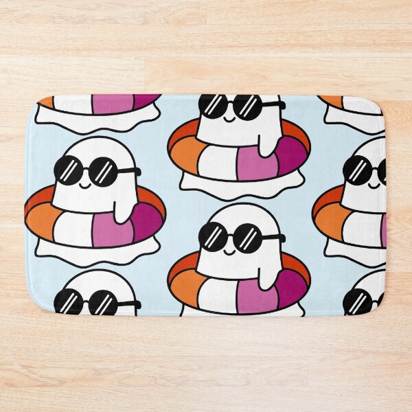 Item preview, Kawaii Ghost on a Swimming Tube – LGBTQ Halloween Summer Vibes designed and sold by Cannaxes Studio.