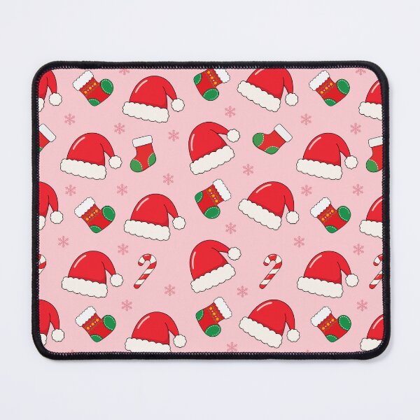 Item preview, Pink Christmas Santa Hat Stocking Seamless Pattern designed and sold by teeperfect.