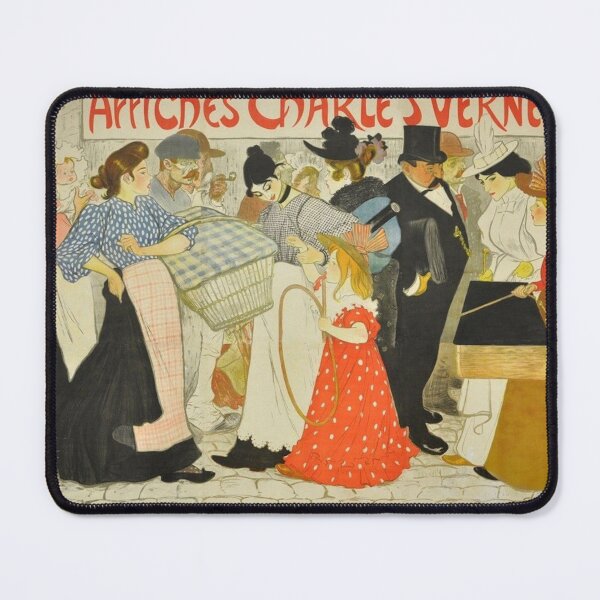 Item preview, Art Nouveau Paris Poster, Vintage French Street Scene, Théophile-Alexandre Steinlen Illustration designed and sold by RickE.