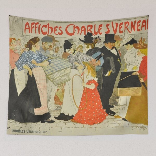 Item preview, Art Nouveau Paris Poster, Vintage French Street Scene, Théophile-Alexandre Steinlen Illustration designed and sold by RickE.