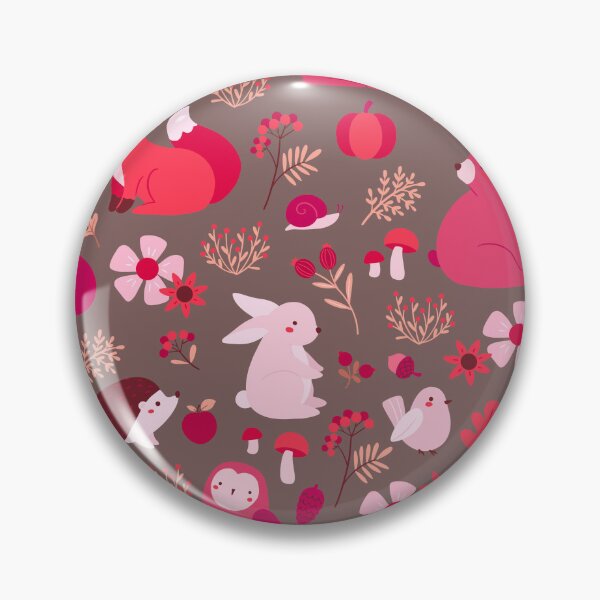 Item preview, Cozy Woodland Creatures – Cute Fox, Deer, Bear & Owl Pattern | Red designed and sold by Frohyou.