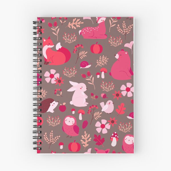 Item preview, Cozy Woodland Creatures – Cute Fox, Deer, Bear & Owl Pattern | Red designed and sold by Frohyou.