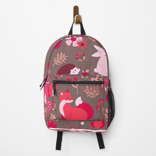 Item preview, Cozy Woodland Creatures – Cute Fox, Deer, Bear & Owl Pattern | Red designed and sold by Frohyou.