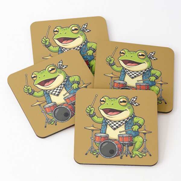 Item preview, Frog Rock Drummer designed and sold by Safe Haven Pets.