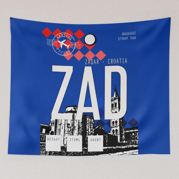 Item preview, Zadar Croatia Airlines Baggage Tag designed and sold by Fine-Art-Hub.