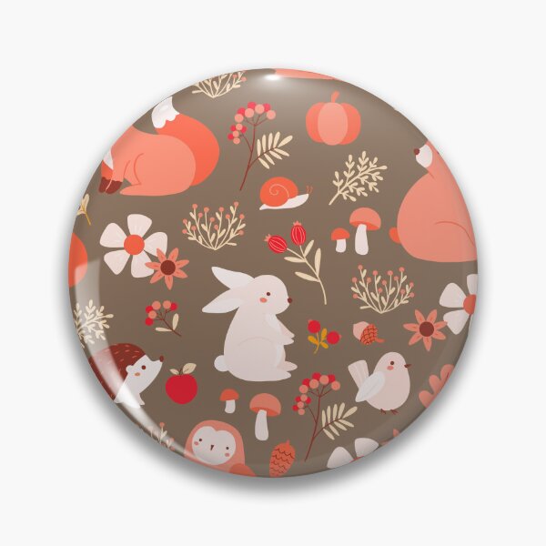 Item preview, Cozy Woodland Creatures – Cute Fox, Deer, Bear & Owl Pattern | Orange designed and sold by Frohyou.