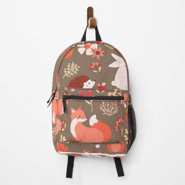 Item preview, Cozy Woodland Creatures – Cute Fox, Deer, Bear & Owl Pattern | Orange designed and sold by Frohyou.
