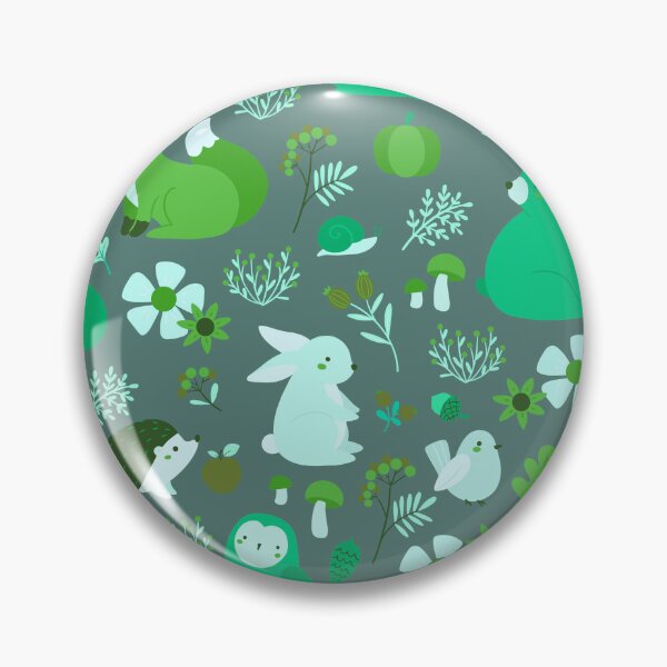 Item preview, Cozy Woodland Creatures – Cute Fox, Deer, Bear & Owl Pattern | Green designed and sold by Frohyou.