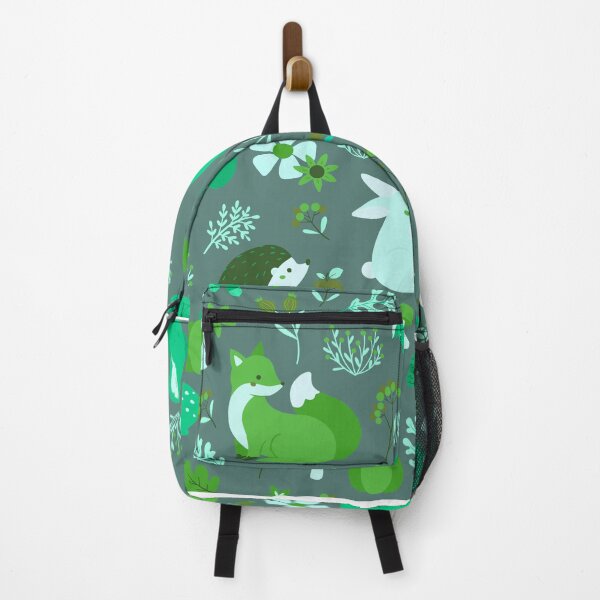 Item preview, Cozy Woodland Creatures – Cute Fox, Deer, Bear & Owl Pattern | Green designed and sold by Frohyou.