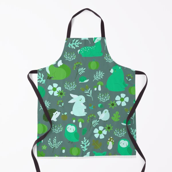 Item preview, Cozy Woodland Creatures – Cute Fox, Deer, Bear & Owl Pattern | Green designed and sold by Frohyou.