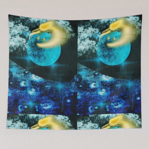 Item preview, abstract art digital art surreal art blue orb designed and sold by  Mudikeys.