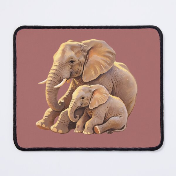 Item preview, Loving Elephant Mother and Baby — Warm Family Bond Art designed and sold by Bondingbonding.