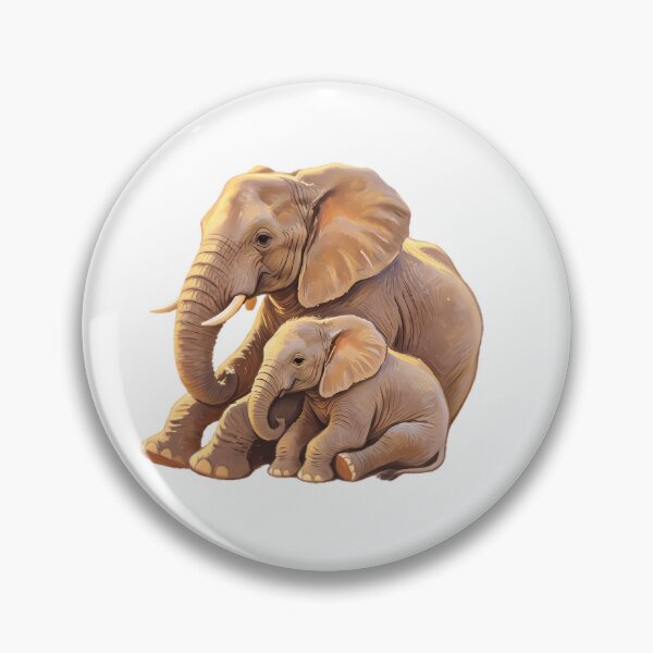 Item preview, Loving Elephant Mother and Baby — Warm Family Bond Art designed and sold by Bondingbonding.
