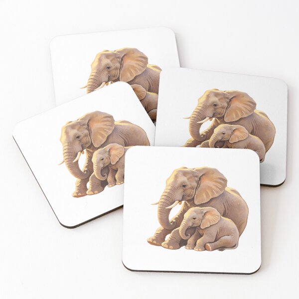 Item preview, Loving Elephant Mother and Baby — Warm Family Bond Art designed and sold by Bondingbonding.