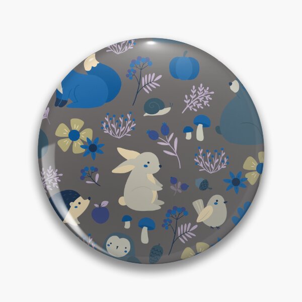 Item preview, Cozy Woodland Creatures – Cute Fox, Deer, Bear & Owl Pattern | Blue designed and sold by Frohyou.