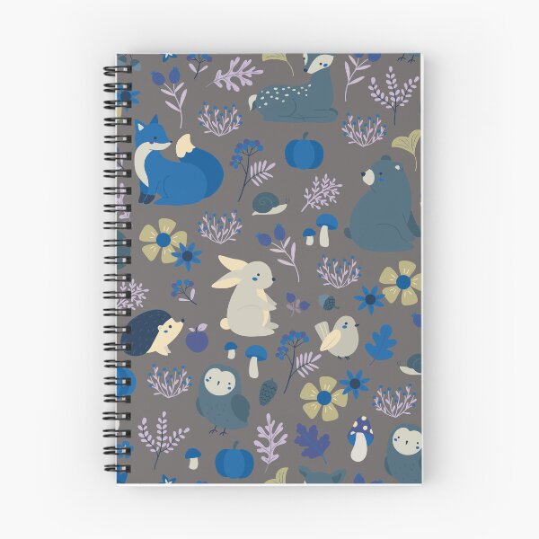 Item preview, Cozy Woodland Creatures – Cute Fox, Deer, Bear & Owl Pattern | Blue designed and sold by Frohyou.