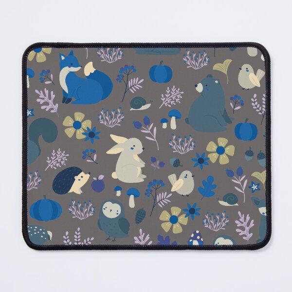 Item preview, Cozy Woodland Creatures – Cute Fox, Deer, Bear & Owl Pattern | Blue designed and sold by Frohyou.