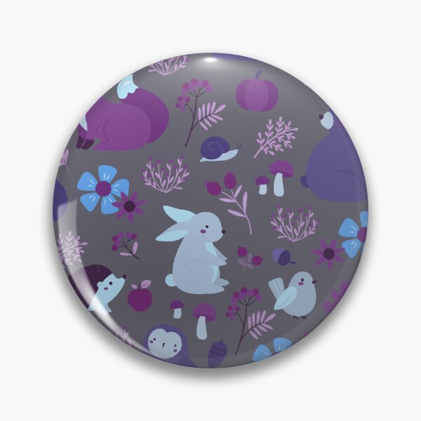 Item preview, Cozy Woodland Creatures – Cute Fox, Deer, Bear & Owl Pattern | Purple designed and sold by Frohyou.