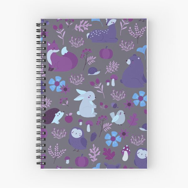 Item preview, Cozy Woodland Creatures – Cute Fox, Deer, Bear & Owl Pattern | Purple designed and sold by Frohyou.