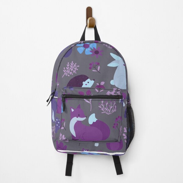 Item preview, Cozy Woodland Creatures – Cute Fox, Deer, Bear & Owl Pattern | Purple designed and sold by Frohyou.