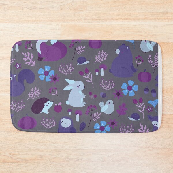 Item preview, Cozy Woodland Creatures – Cute Fox, Deer, Bear & Owl Pattern | Purple designed and sold by Frohyou.