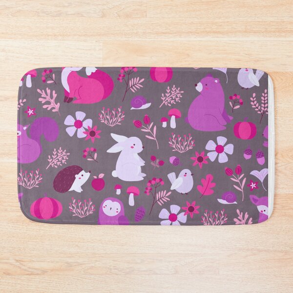 Item preview, Cozy Woodland Creatures – Cute Fox, Deer, Bear & Owl Pattern | Pink designed and sold by Frohyou.