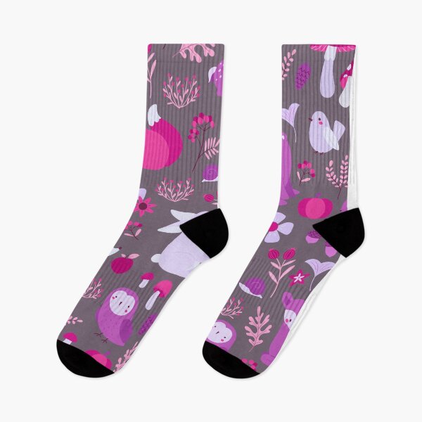 Item preview, Cozy Woodland Creatures – Cute Fox, Deer, Bear & Owl Pattern | Pink designed and sold by Frohyou.