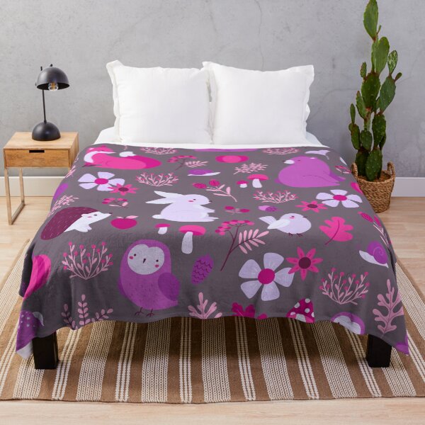 Item preview, Cozy Woodland Creatures – Cute Fox, Deer, Bear & Owl Pattern | Pink designed and sold by Frohyou.