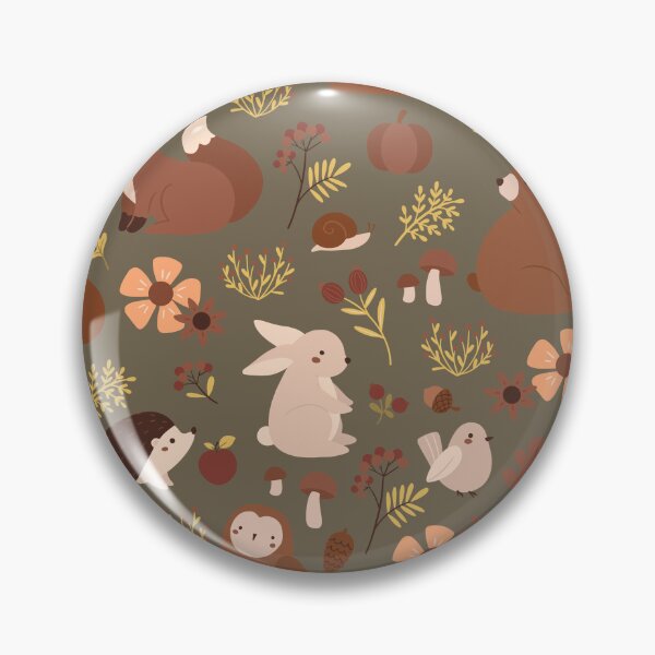 Item preview, Cozy Woodland Creatures – Cute Fox, Deer, Bear & Owl Pattern | Brown designed and sold by Frohyou.