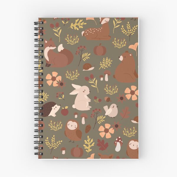 Item preview, Cozy Woodland Creatures – Cute Fox, Deer, Bear & Owl Pattern | Brown designed and sold by Frohyou.