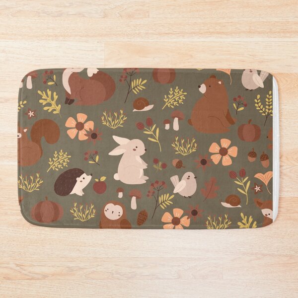 Item preview, Cozy Woodland Creatures – Cute Fox, Deer, Bear & Owl Pattern | Brown designed and sold by Frohyou.