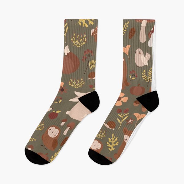 Item preview, Cozy Woodland Creatures – Cute Fox, Deer, Bear & Owl Pattern | Brown designed and sold by Frohyou.