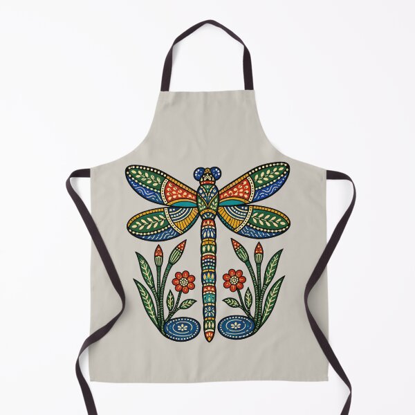 Artikelvorschau, Gond-inspirierte Libelle mit Schilf- und Wassermotiven entworfen und verkauft von  MAD's Recreation Studio.