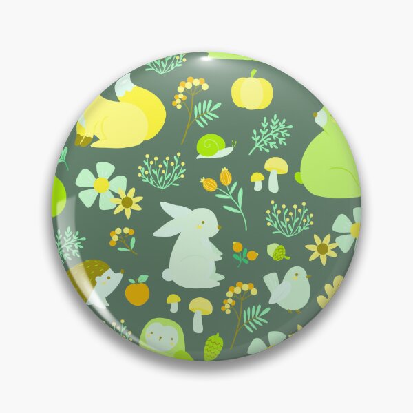 Item preview, Cozy Woodland Creatures – Cute Fox, Deer, Bear & Owl Pattern | Chartreuse designed and sold by Frohyou.