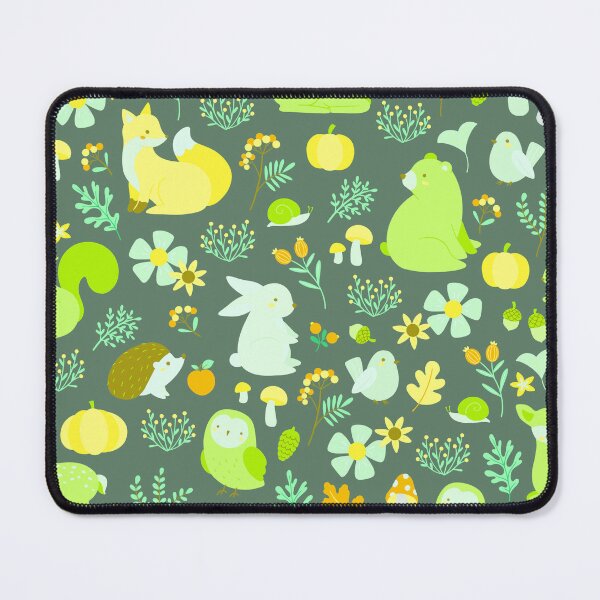 Item preview, Cozy Woodland Creatures – Cute Fox, Deer, Bear & Owl Pattern | Chartreuse designed and sold by Frohyou.