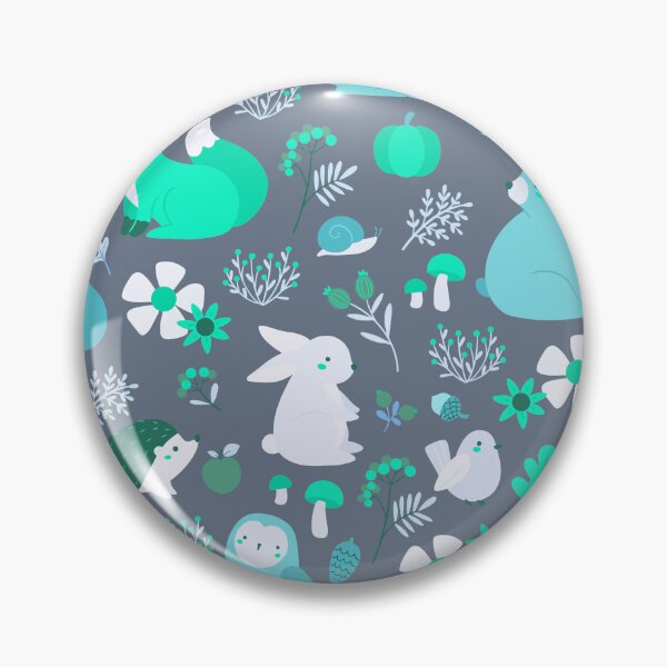 Item preview, Cozy Woodland Creatures – Cute Fox, Deer, Bear & Owl Pattern | Teal designed and sold by Frohyou.