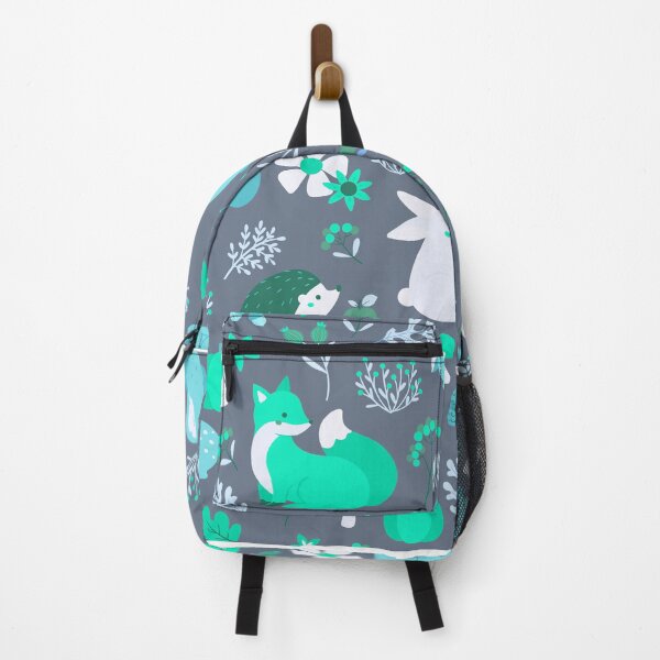 Item preview, Cozy Woodland Creatures – Cute Fox, Deer, Bear & Owl Pattern | Teal designed and sold by Frohyou.