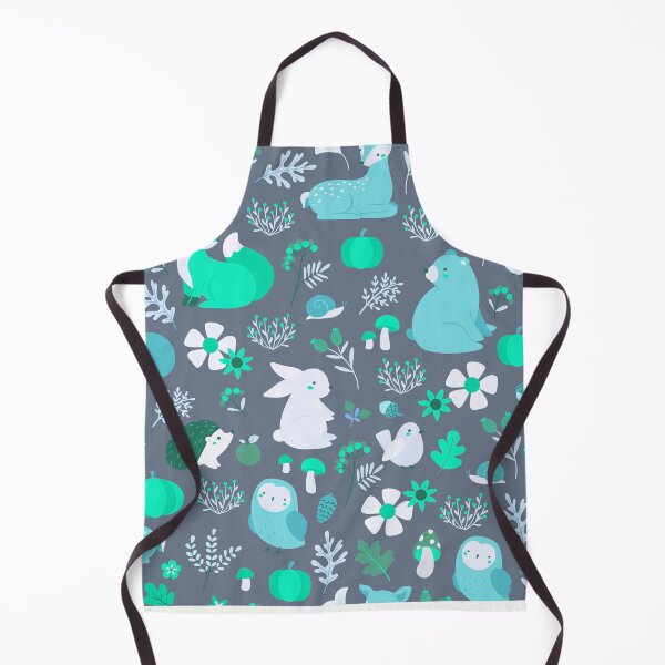 Item preview, Cozy Woodland Creatures – Cute Fox, Deer, Bear & Owl Pattern | Teal designed and sold by Frohyou.