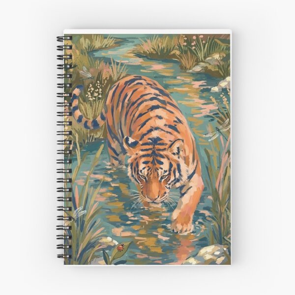 Item preview, Prowling Tiger In Dark Jungle Water designed and sold by WithoutBorders4.
