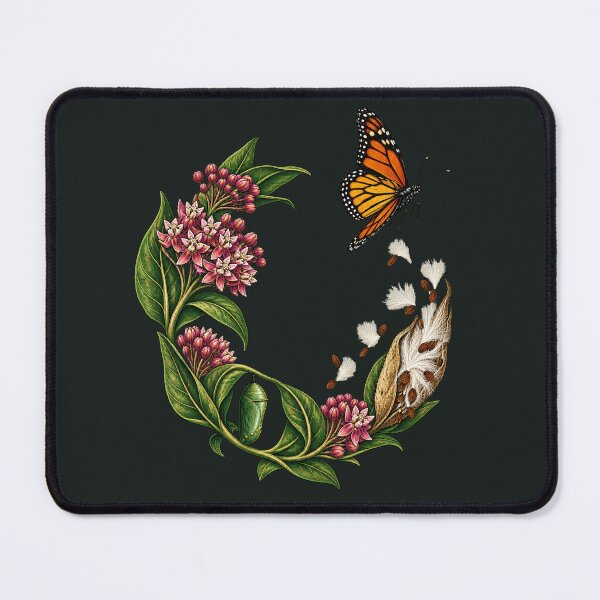 Item preview, Milkweed and Monarch Life Cycle Wreath designed and sold by VoyteksDesigns.