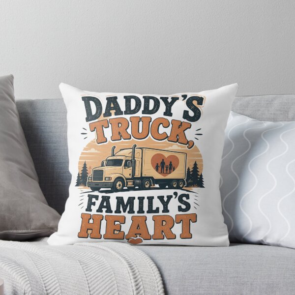 Item preview, Daddy's Truck Family's Heart - Trucker Dad T-Shirt designed and sold by Haque Designs.