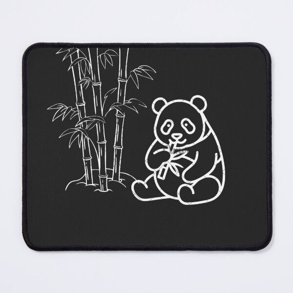 Item preview, Minimalist Zen Panda and Bamboo Line Art - Dark Edition designed and sold by ArtisanPrintHk.