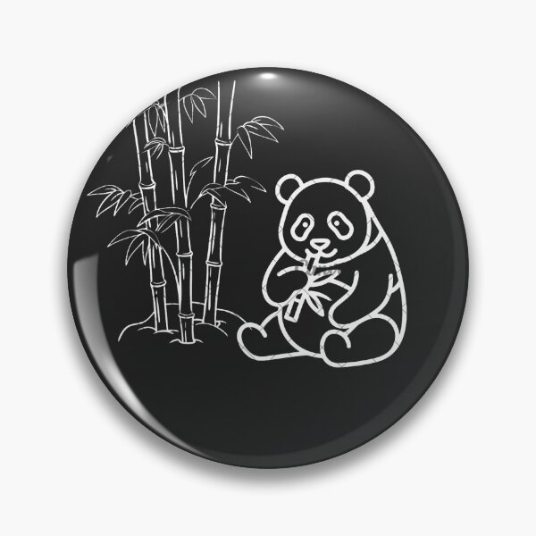 Item preview, Minimalist Zen Panda and Bamboo Line Art - Dark Edition designed and sold by ArtisanPrintHk.
