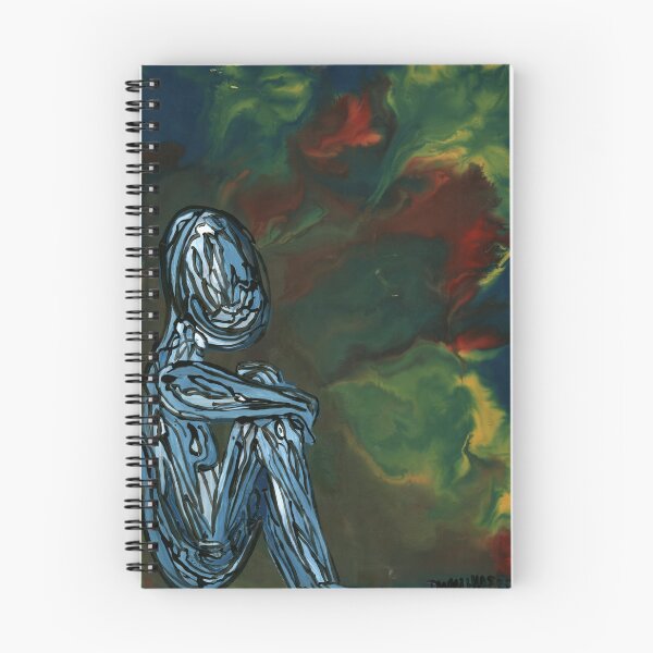 Item preview, Cosmic Contemplation – Abstract Blue Figure designed and sold by Dwaalhaas.com.