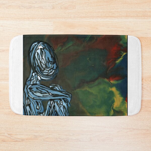 Item preview, Cosmic Contemplation – Abstract Blue Figure designed and sold by Dwaalhaas.com.