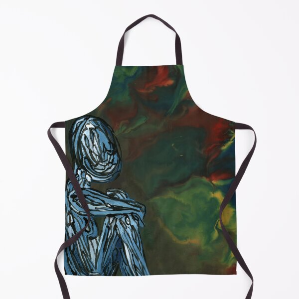 Item preview, Cosmic Contemplation – Abstract Blue Figure designed and sold by Dwaalhaas.com.