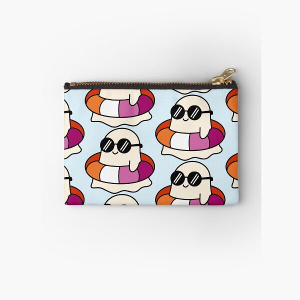 Item preview, Kawaii Lesbian Ghost on a Pool Float – Summerween Vibes designed and sold by Cannaxes Studio.